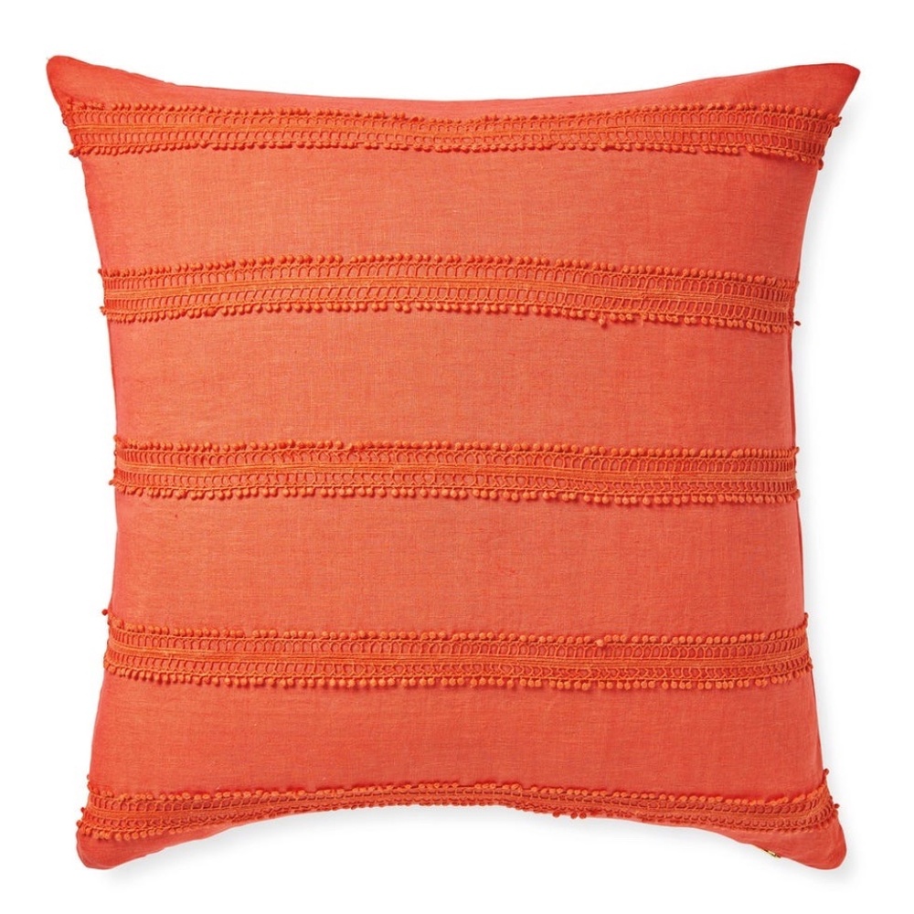 Serena & Lily Tangerine Textured Pillow